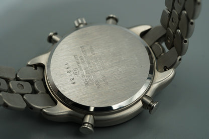 N MINT Vintage 1991 SEIKO PRESAGE  6M13-7000 Quartz Silver Round 38mm Mens Watch