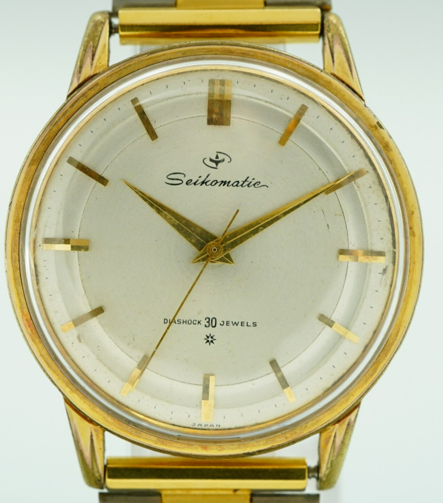 *Exc+5* Vintage SEIKO matic 15007DE Automatic Silver Dial Round 36mm Mens Watch