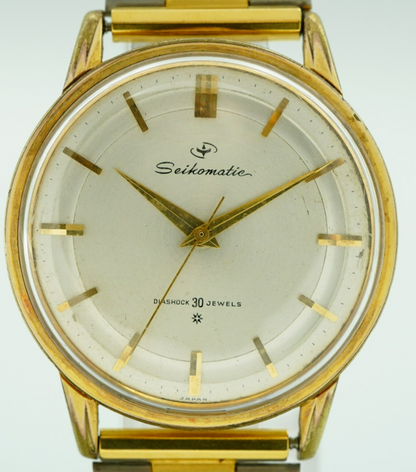 *Exc+5* Vintage SEIKO matic 15007DE Automatic Silver Dial Round 36mm Mens Watch