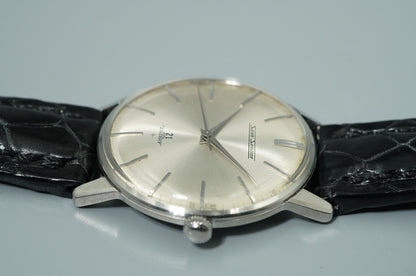 *Serviced* Vintage 1960 SEIKO SKYLINER J15006E Hand Wind Silver 36mm Mens Watch