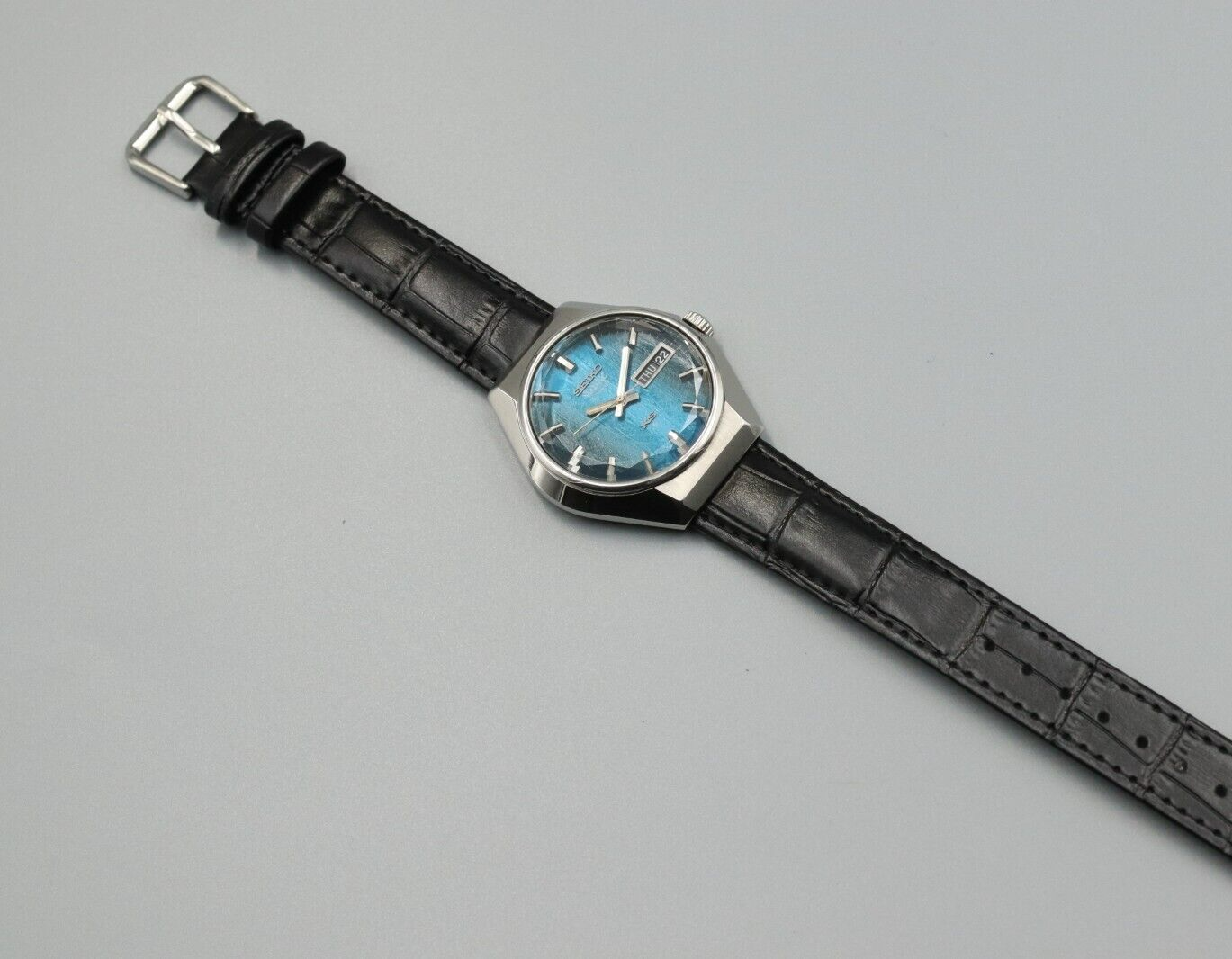 RARE *N MINT* Vintage KING SEIKO KS VANAC 5626-723A Automatic Blue Mens Watch