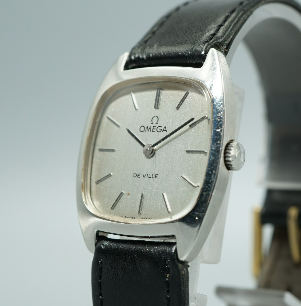 N MINT Vintage 1970 OMEGA De Ville Cal.625 Hand Winding Silver 25mm Women Watch