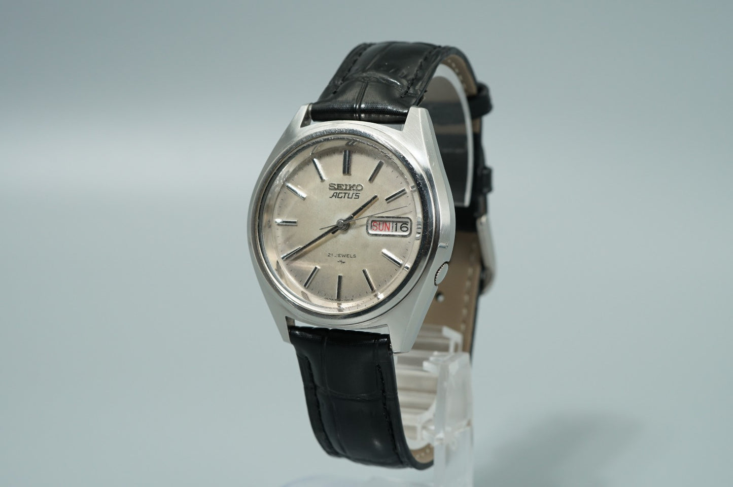 Work for Parts Vintage 1970s SEIKO ACTUS 7019-7430 Auto Silver 38mm Mens Watch