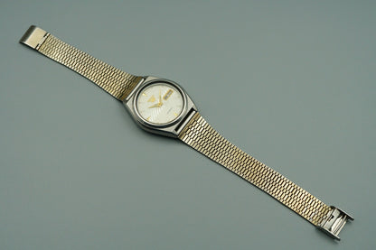 *Exc+5* Vintage 1982 SEIKO 5 7009-876A AT White Dial Round 38mm Mens Watch