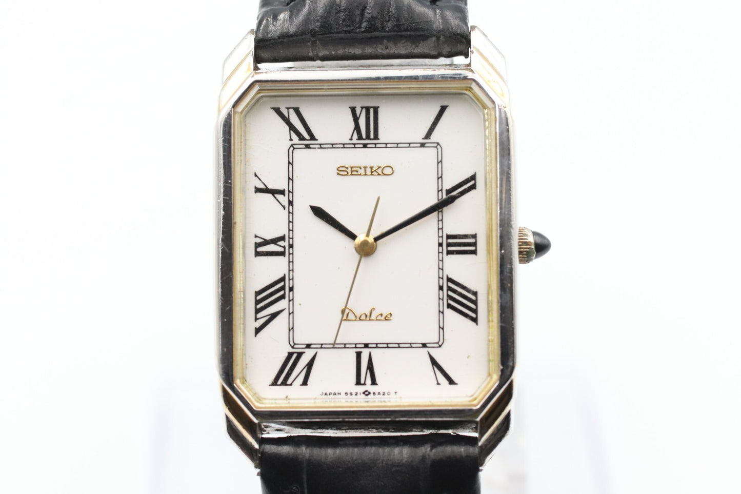 *NEAR MINT* Vintage SEIKO Dolce 5S21-5A10 Quartz White Roman Dial Women Watch