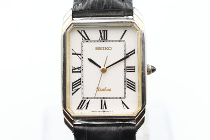 *NEAR MINT* Vintage SEIKO Dolce 5S21-5A10 Quartz White Roman Dial Women Watch