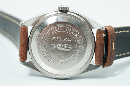 MINT Vintage 1970s SEIKO KS HI-BEAT 5625-7110 Auto Silver Round 36mm Mens Watch