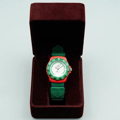 N MINT Vintage 1990s TAG Heuer Formula 1 384.513/1 Quartz White 35mm Mens Watch