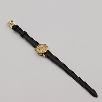*NEAR MINT* Vintage 1979 OMEGA De Ville Cal.1350 Qz Gold Round 21mm Women Watch