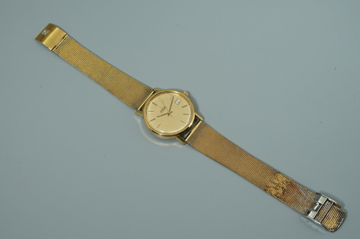 *Exc+5* Vintage 1972 OMEGA Cal.1012 Automatic Gold Dial Round 34mm Mens Watch