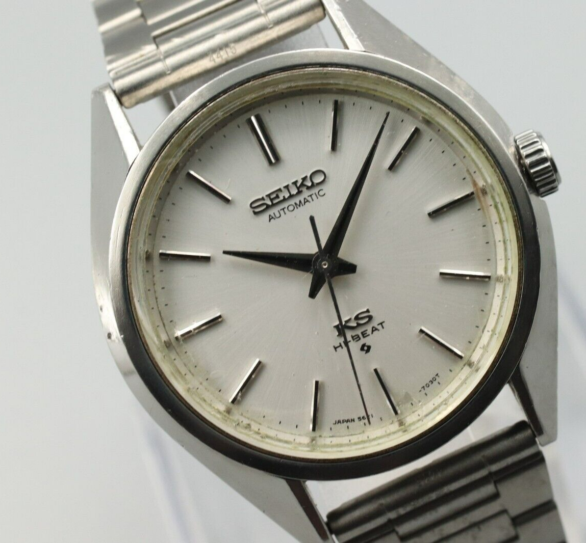 *Exc+5* Vintage SEIKO King Seiko 5621-7020 Automatic White Dial Round Mens Watch