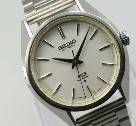 *Exc+5* Vintage SEIKO King Seiko 5621-7020 Automatic White Dial Round Mens Watch
