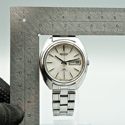Exc+5 Vintage 1970s SEIKO Lord Matic 5606-7150 Auto White Round 36mm Mens Watch
