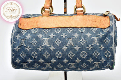 Louis Vuitton Denim Neo Speedy Monogram Handbag M95019 Auth Condition *B* B0085