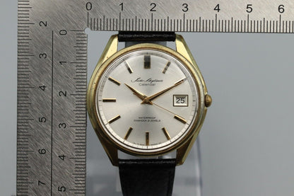 *Exc+4* Vintage SEIKO Skyliner 6222-8000 Hand Winding Gold Dial Date Mens Watch