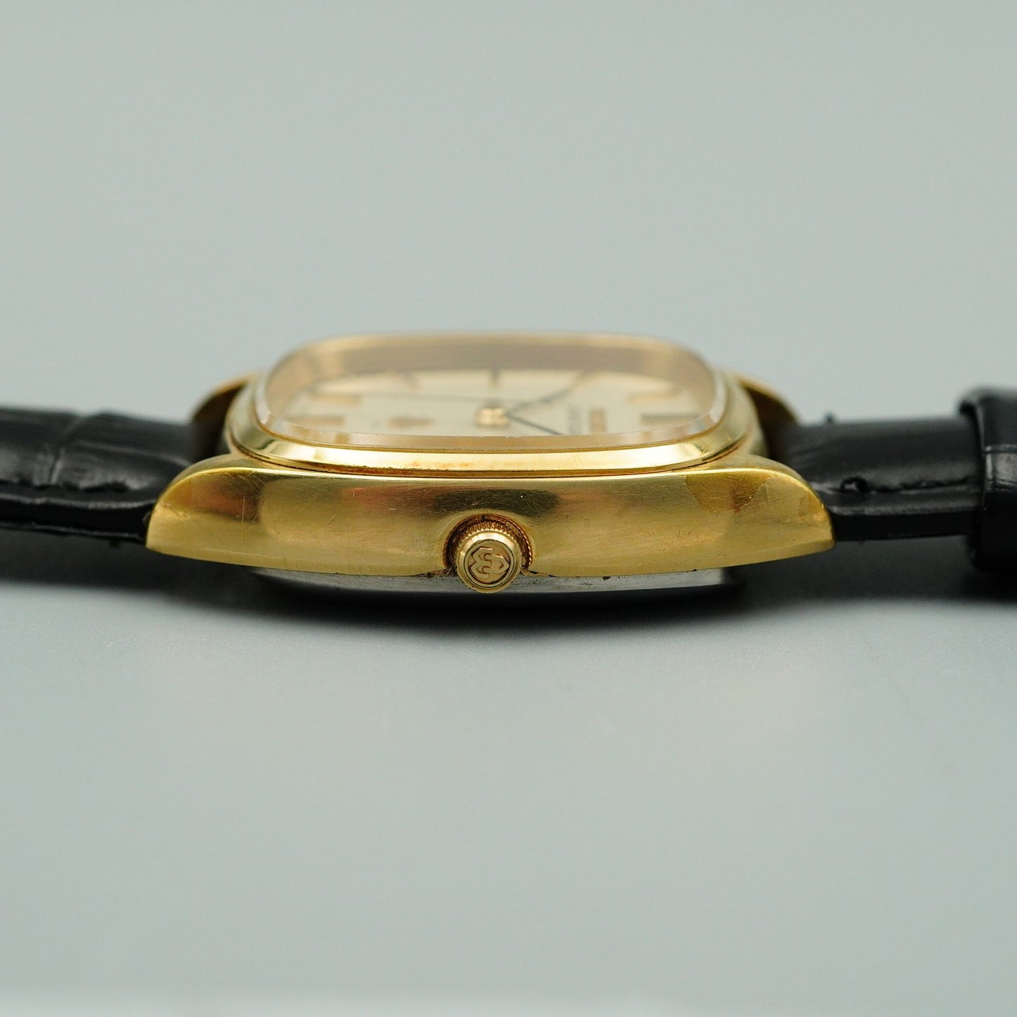 *Exc+5* Vintage 1975 SEIKO GRAND 4842-5011 Quartz Gold Square 34mm Mens Watch