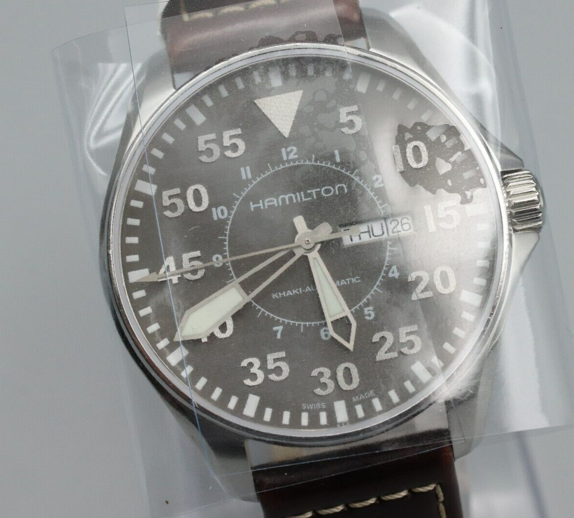 serviced *MINT* HAMILTON Khaki  H647150 Automatic Gray Dial Round Mens Watch