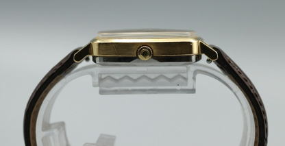 *NEAR MINT* Vintage OMEGA De Ville Cal.1012 Automatic Gold Dial Date Mens Watch
