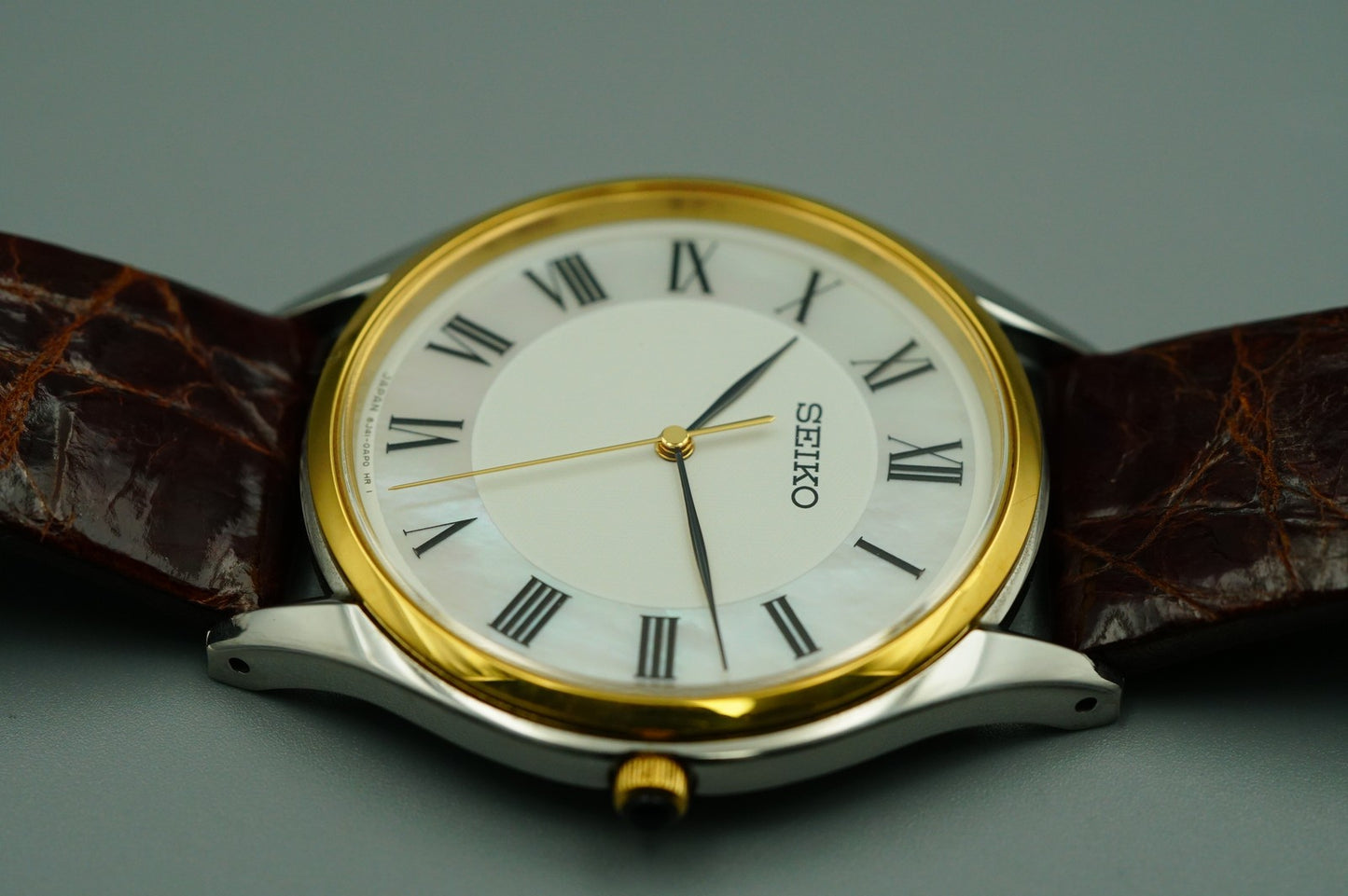 *NEAR MINT* SEIKO Dolce 8J41-0AJ0 Quartz White Dial Round 32mm Mens Watch