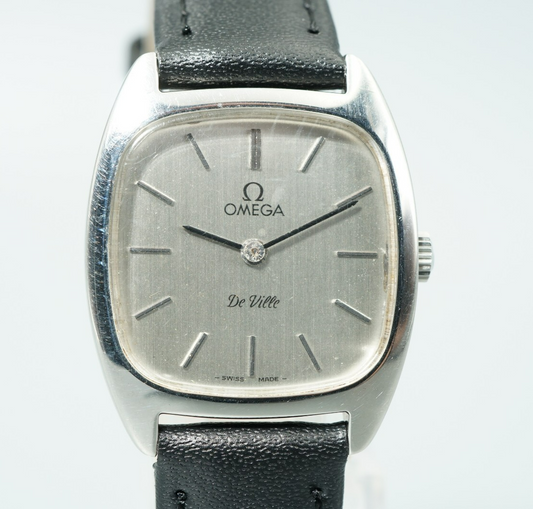 N MINT Vintage 1962 OMEGA De Ville Cal.625 Hand Wind Silver 25mm Women Watch